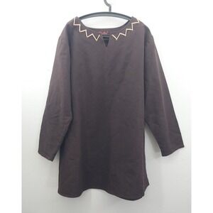 Windlass Tunic Shirt Viking Dress Wool Brown Renaissance Medieval Cosplay L/XL